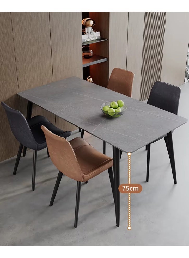 LHFHOMT 5-Pieces Dining Sets, 1 Piece Rectangular Table With with 4 Chairs Modern Design Furniture for Home, Dining Room, Cafeteria - Image 3
